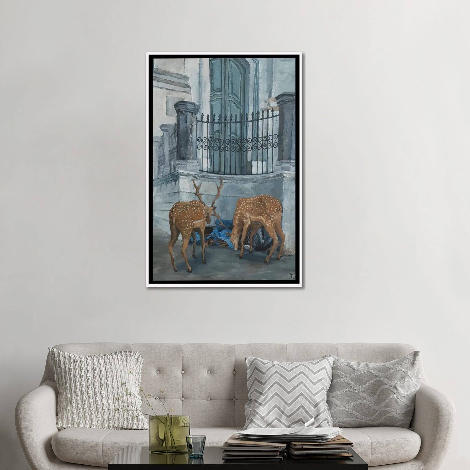 iCanvas "Wandering Deers On Santo Antonio" by Artur Rios Framed Bed
